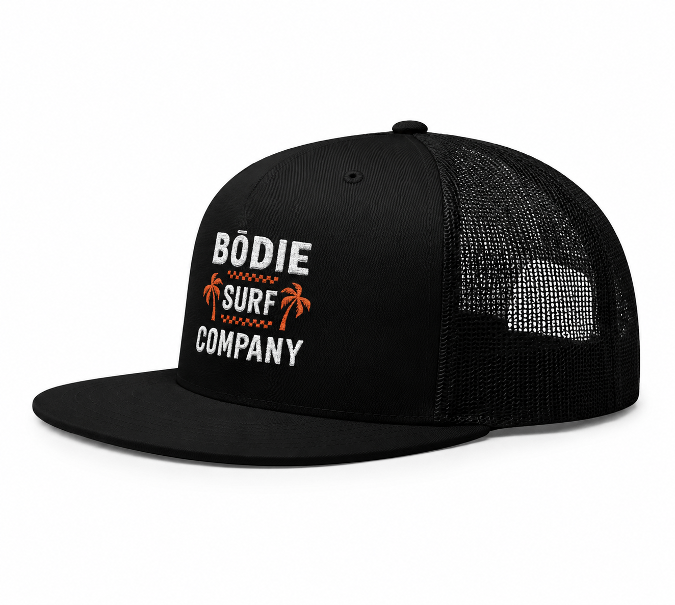 Double Palm Embroidered Trucker Hat