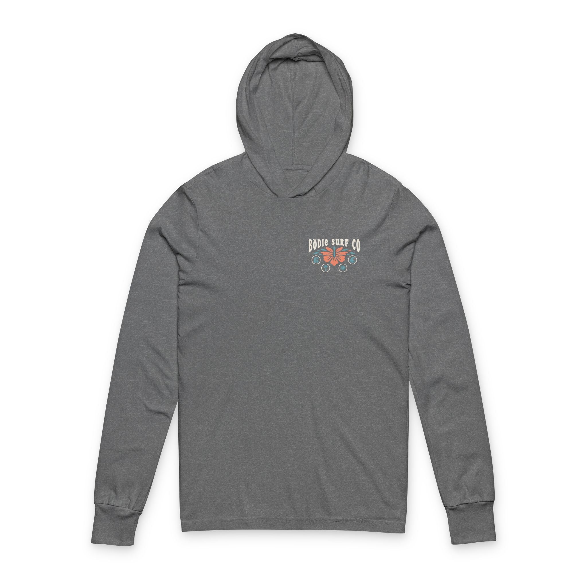 Hibiscus Hooded Long Sleeve Tee