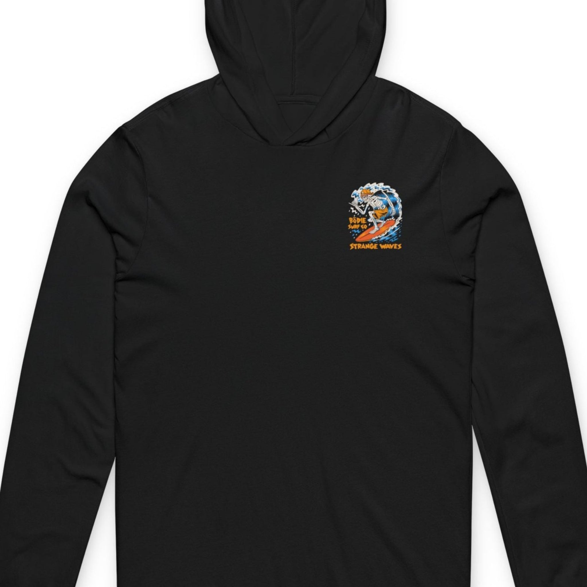 Strange Waves Hooded Long Sleeve Tee
