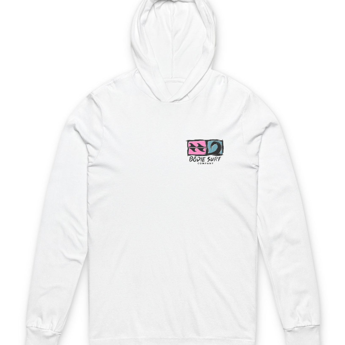 Bōdie Logo & Wave Hooded Long Sleeve Tee