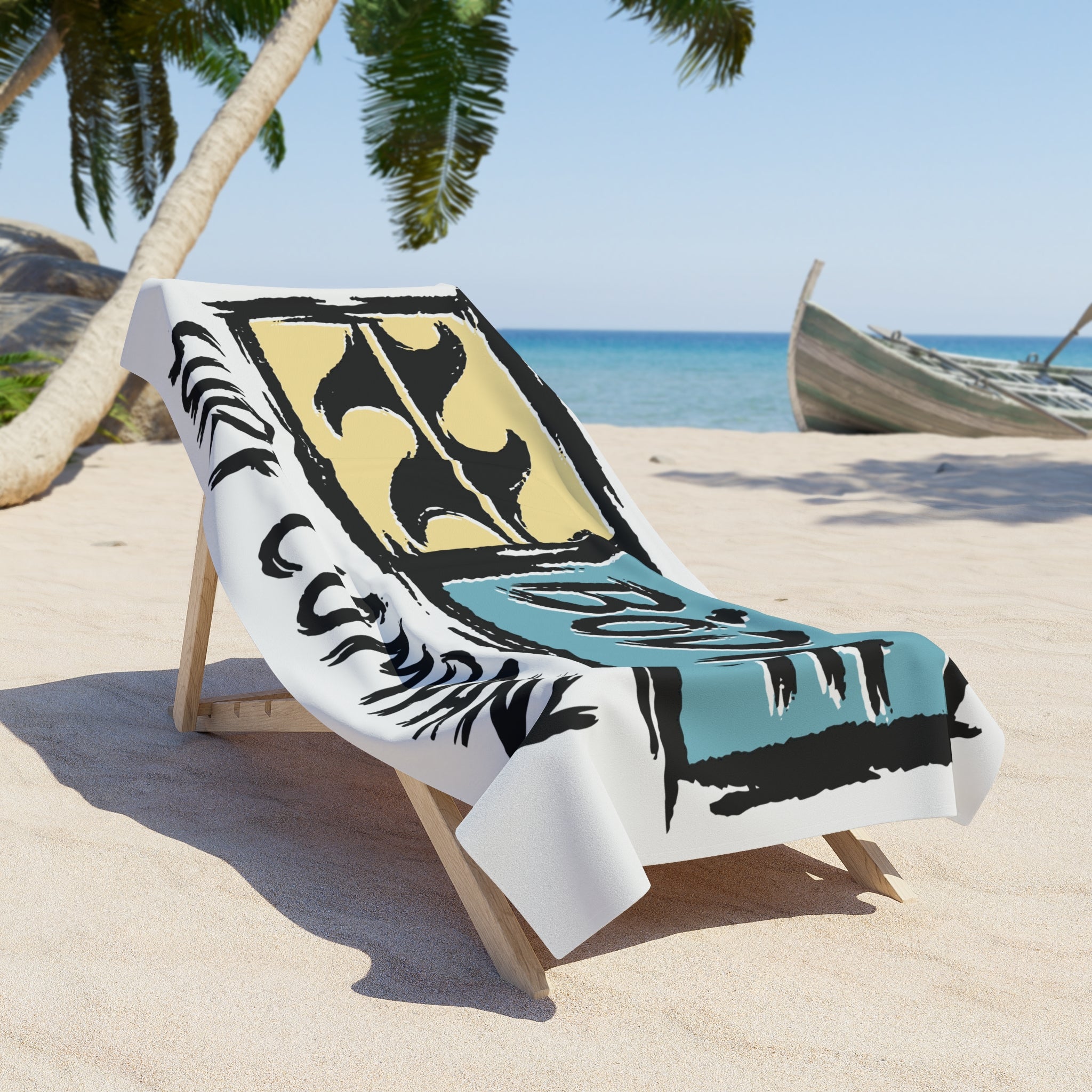 Bōdie Distressed Logo Beach Towel