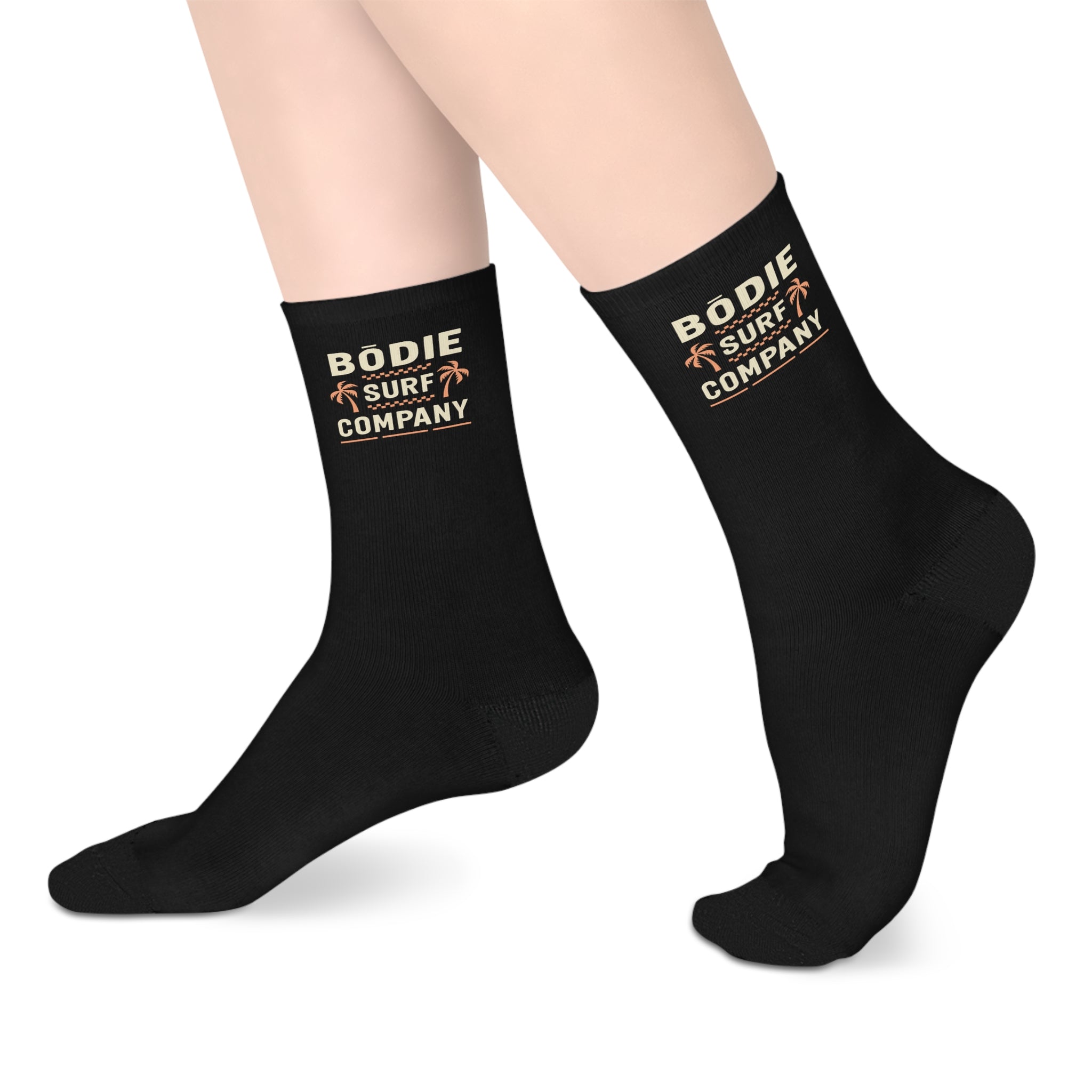 Retro Double Palm Mid-length Socks
