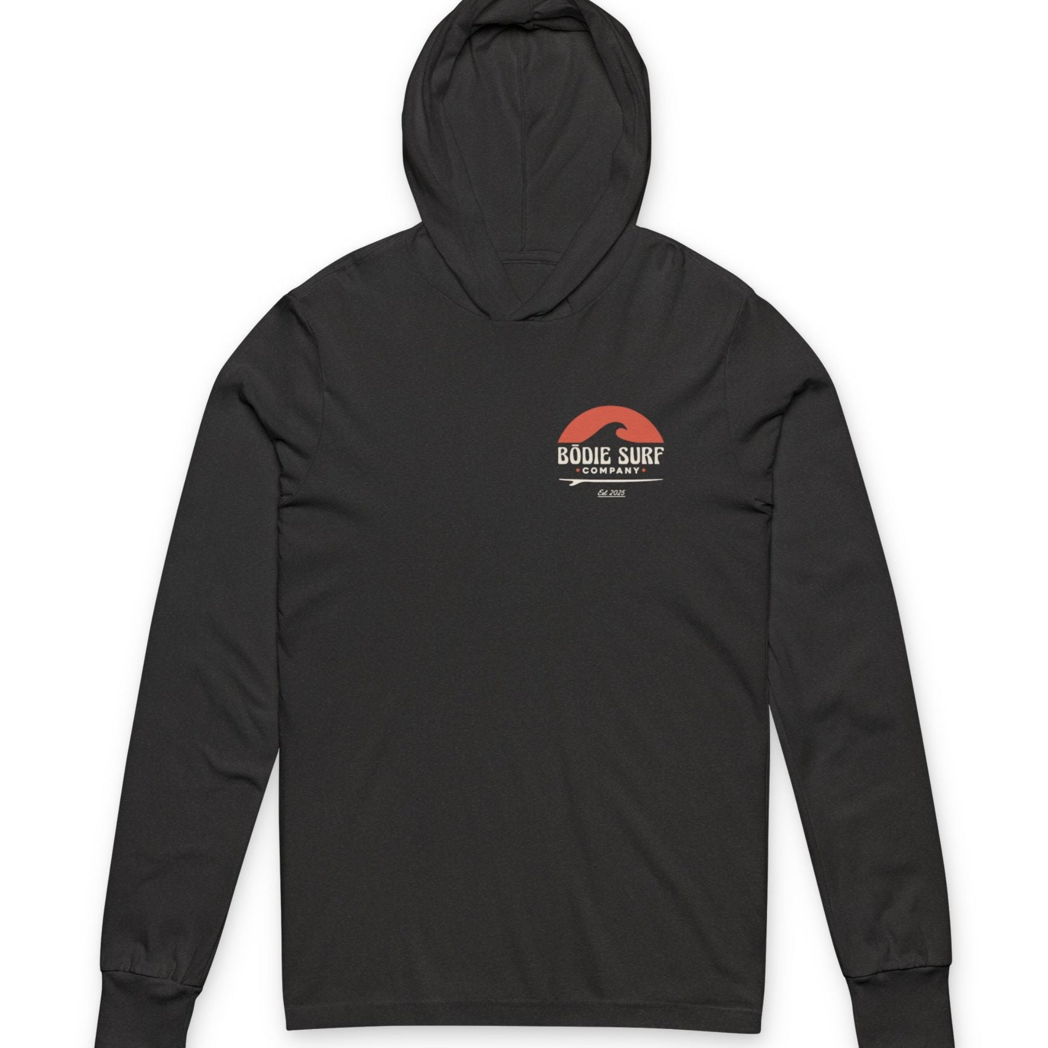 Red Sunset Hooded Long Sleeve Tee