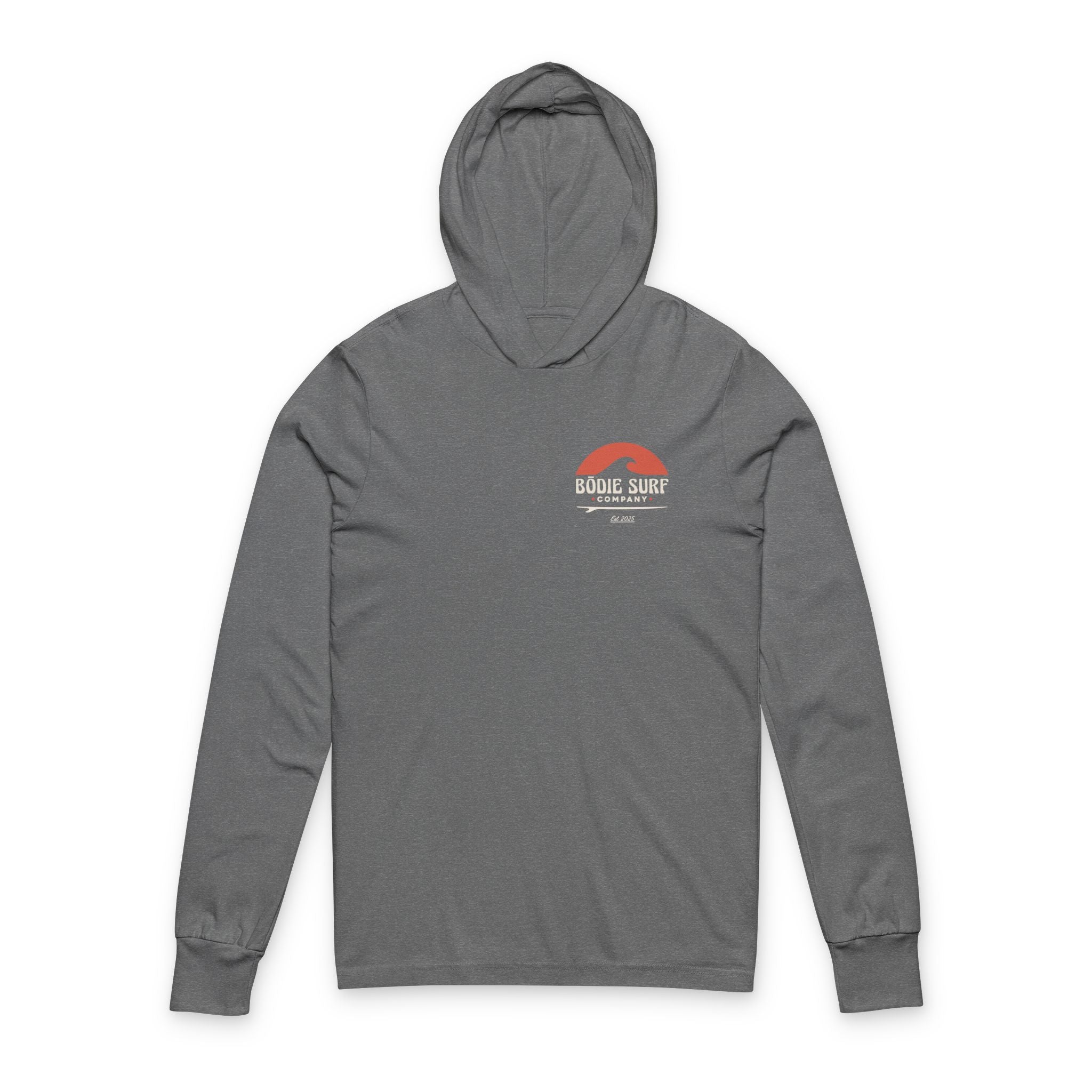 Red Sunset Hooded Long Sleeve Tee