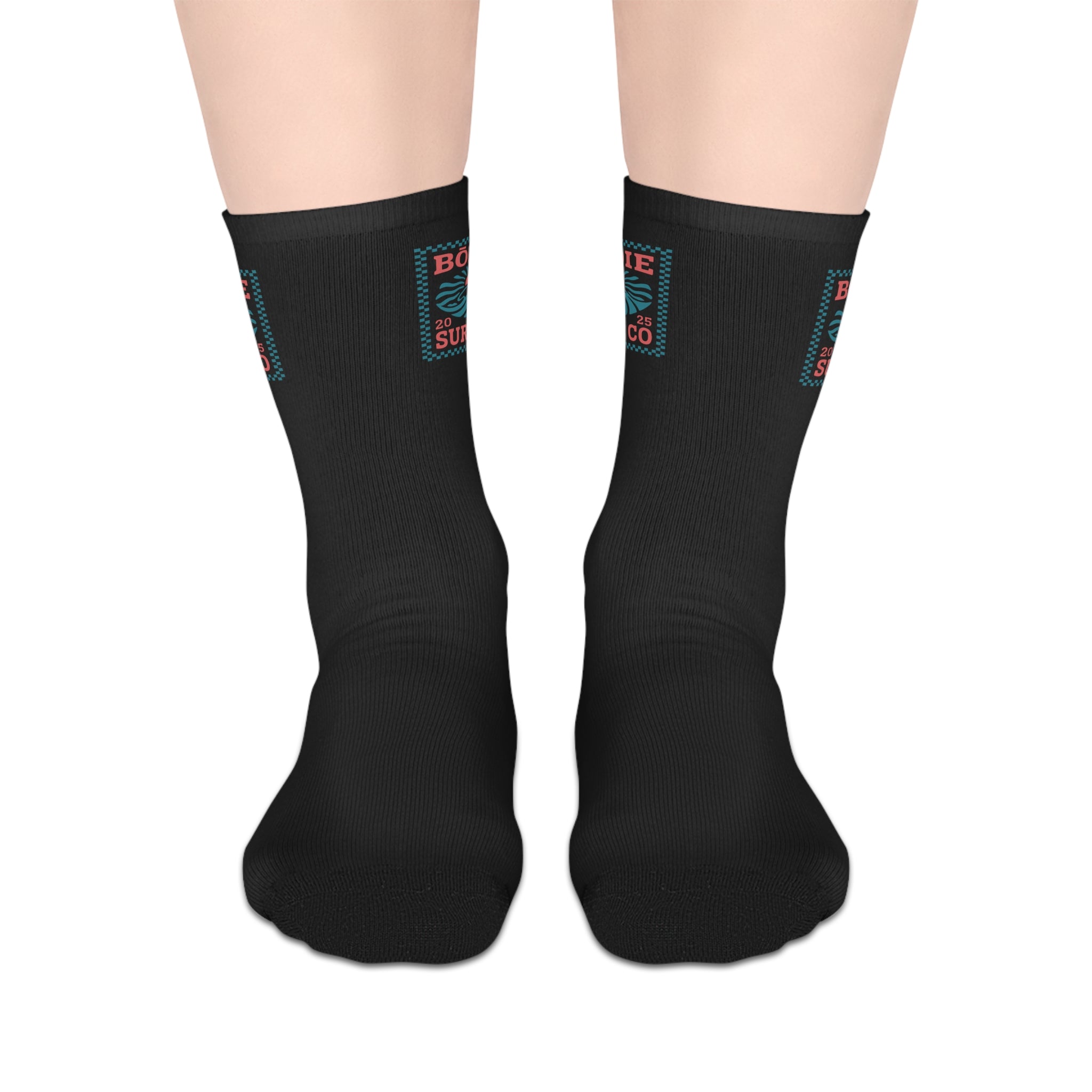 Retro Checkered Mid-Length Socks