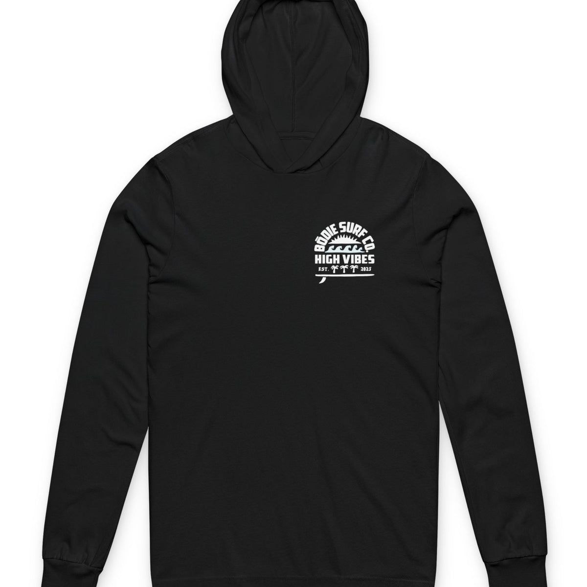 High Vibes Graphic Hooded Long Sleeve Tee