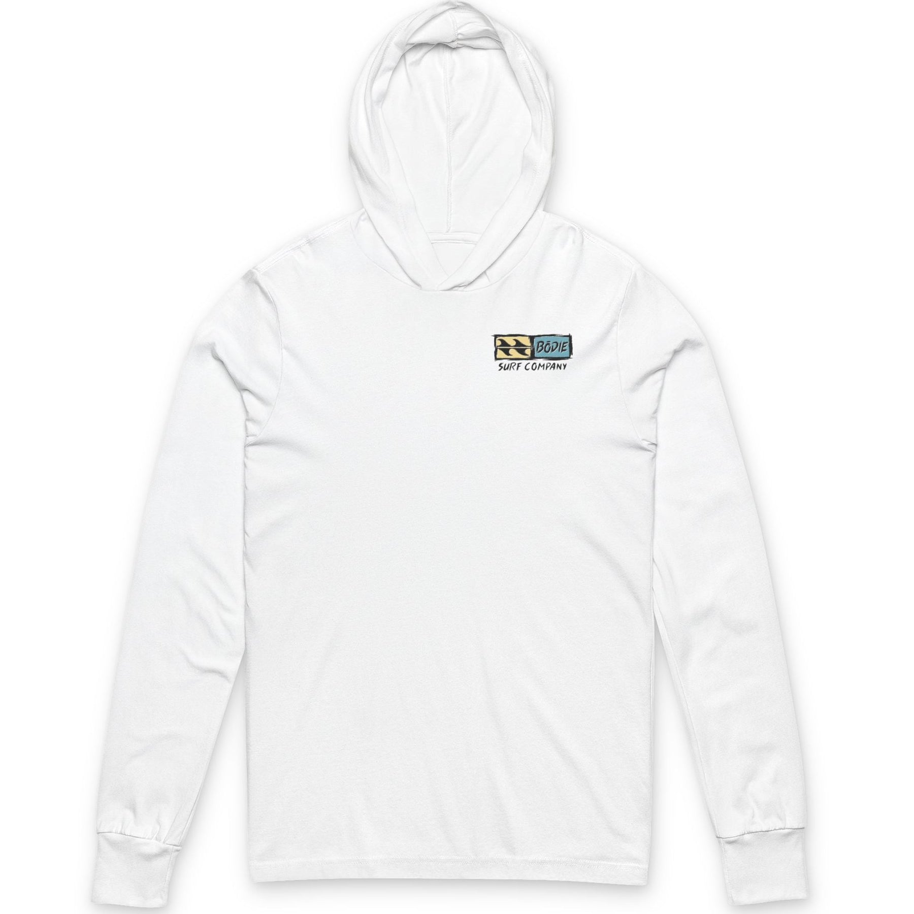 Distressed Logo Hooded Long Sleeve Tee