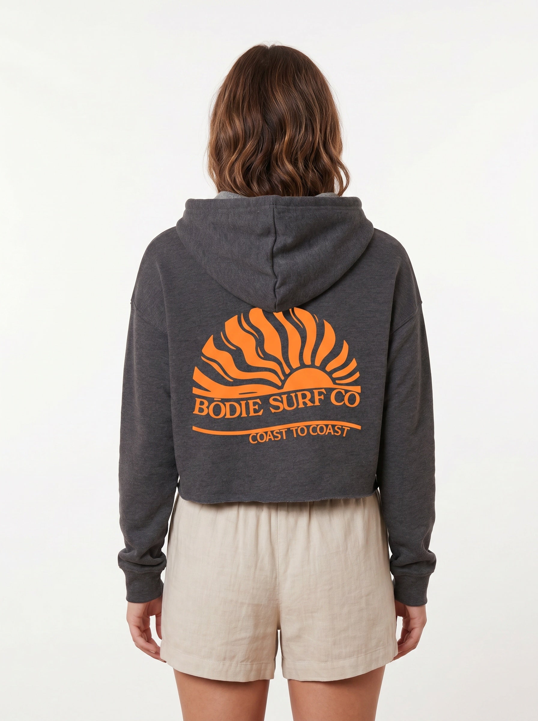 Coast to Coast womens cropped hoodie
