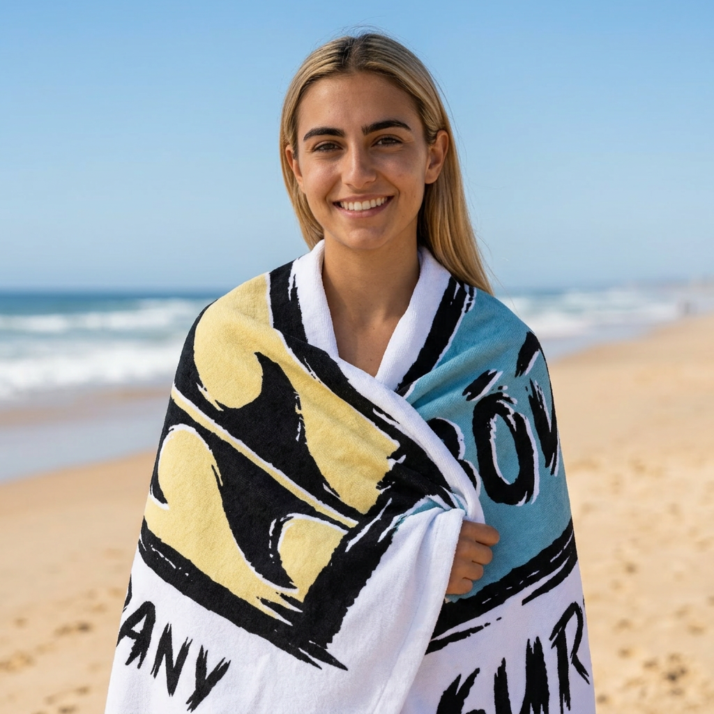 Bōdie Distressed Logo Beach Towel