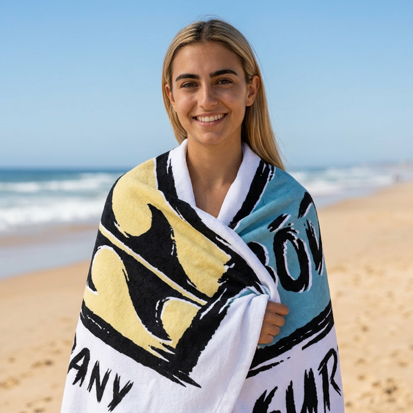Bōdie Distressed Logo Beach Towel