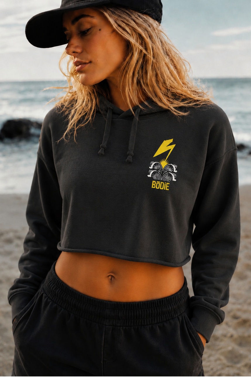 Bolt Cropped Hoodie
