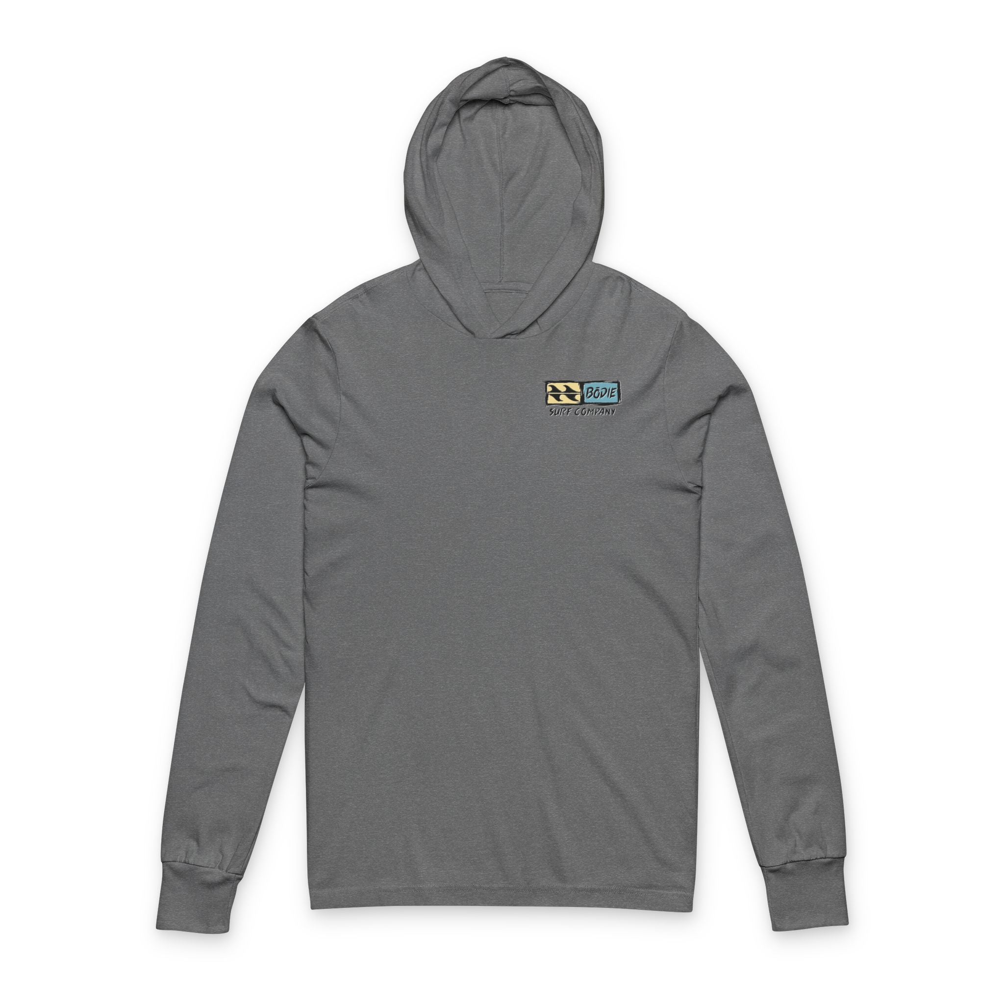 Distressed Logo Hooded Long Sleeve Tee