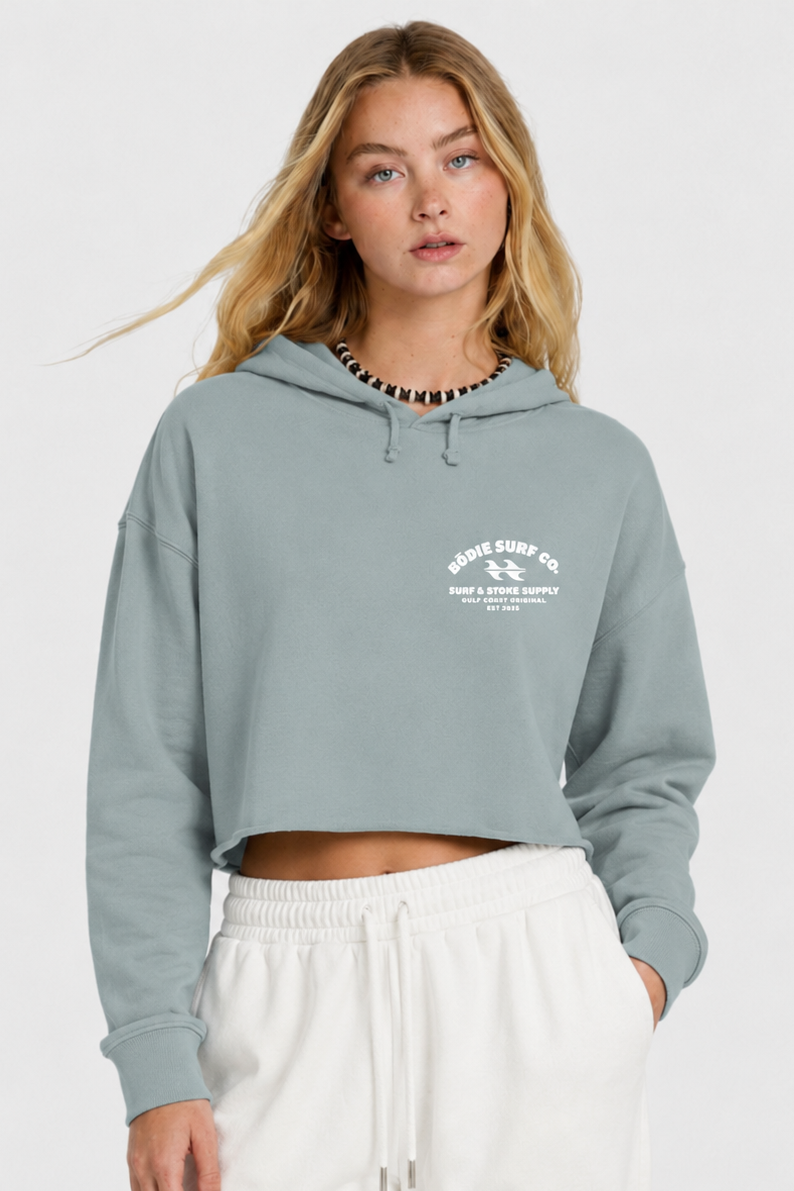 Bōdie Surf and Stoke Cropped Hoodie