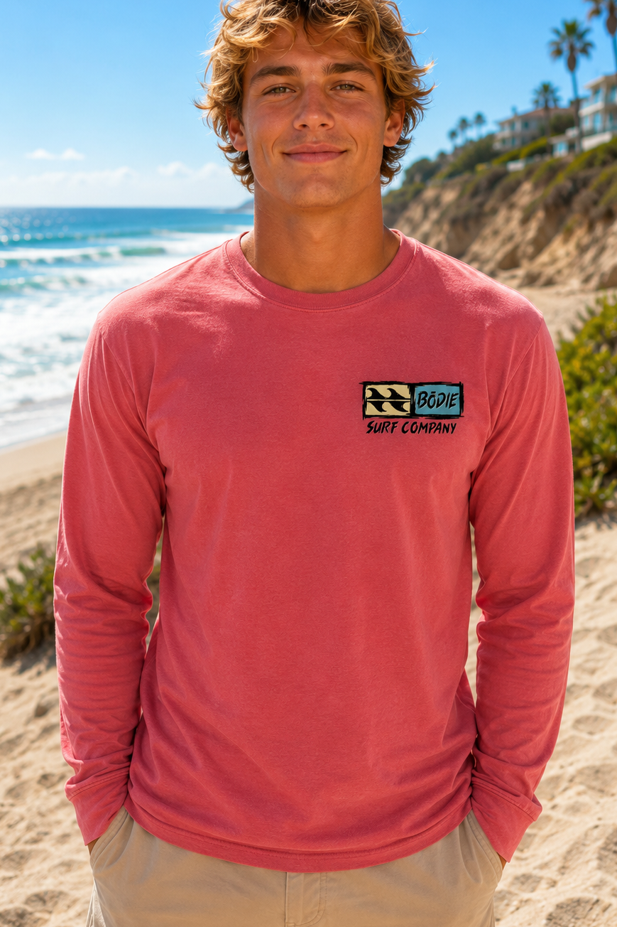 Distressed Logo Long Sleeve Tee