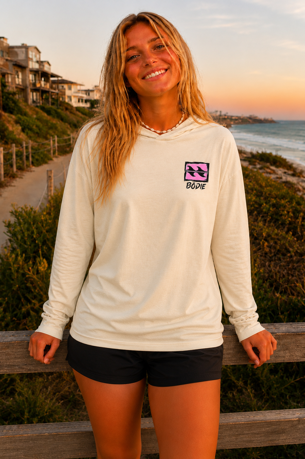 Distressed mini Logo UPF Sun Shirt
