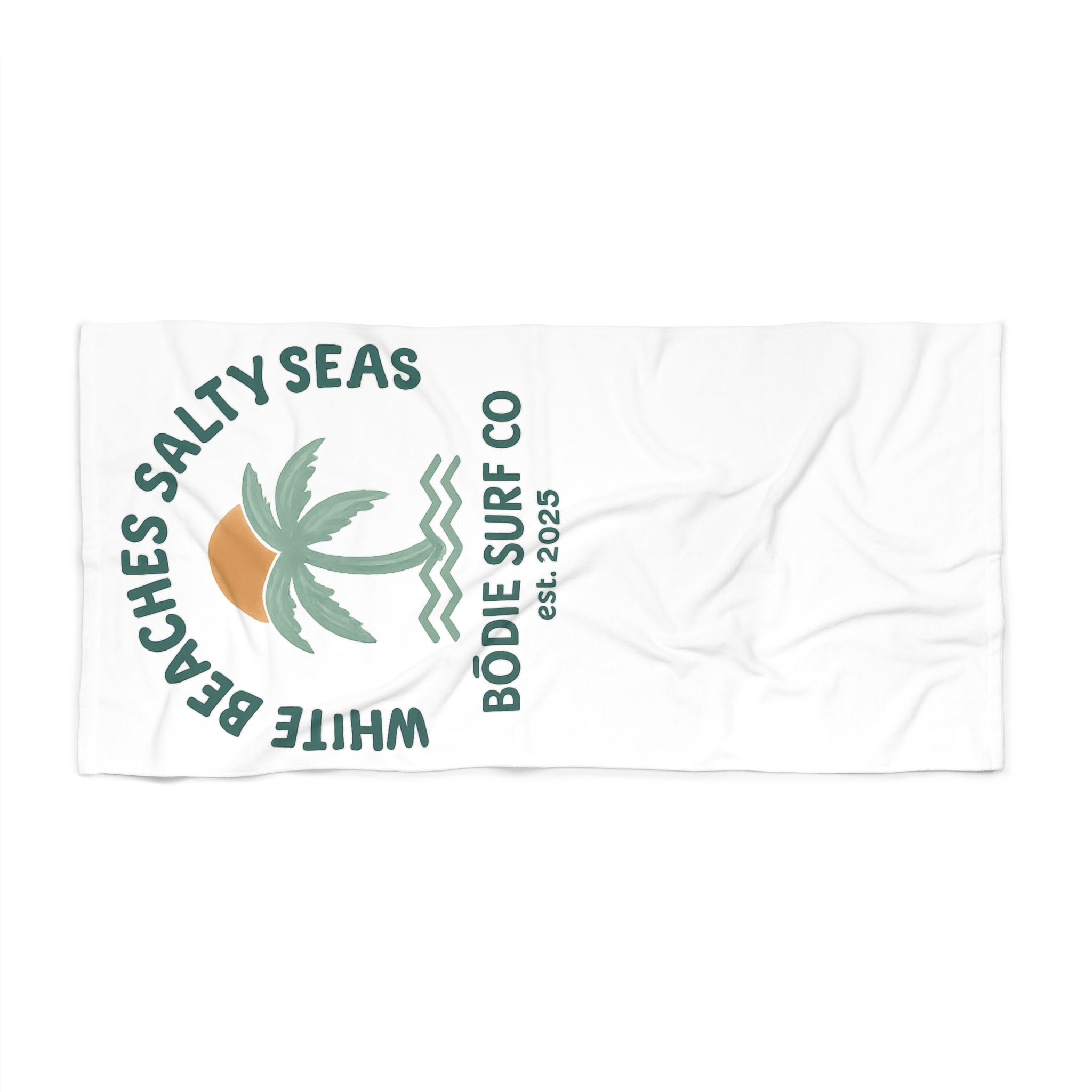 White Beaches Salty Seas Beach Towel