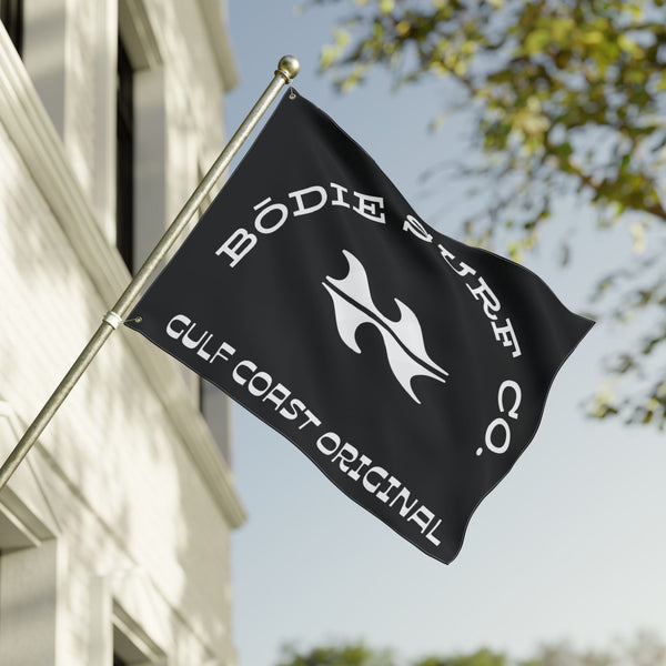 Bōdie Surf Co. Double-Sided Flag – Gulf Coast Original Surf Logo