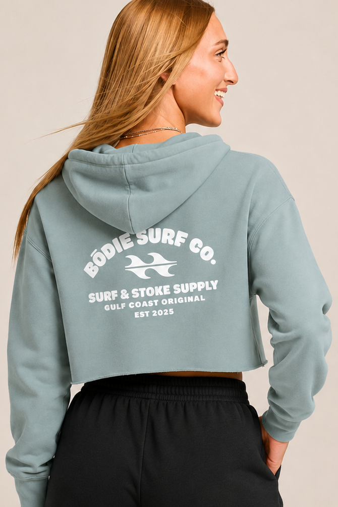 Bōdie Surf and Stoke Cropped Hoodie