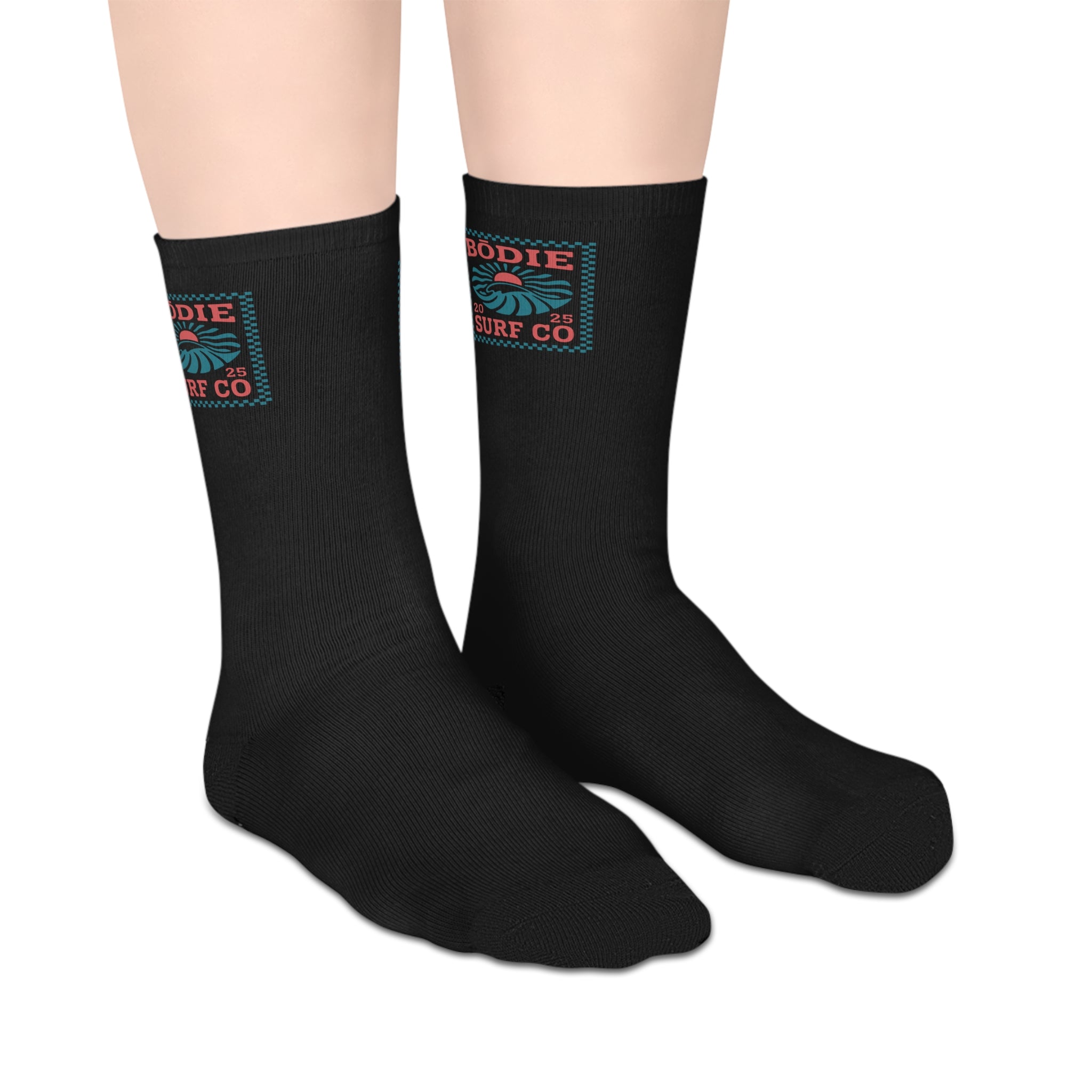 Retro Checkered Mid-Length Socks