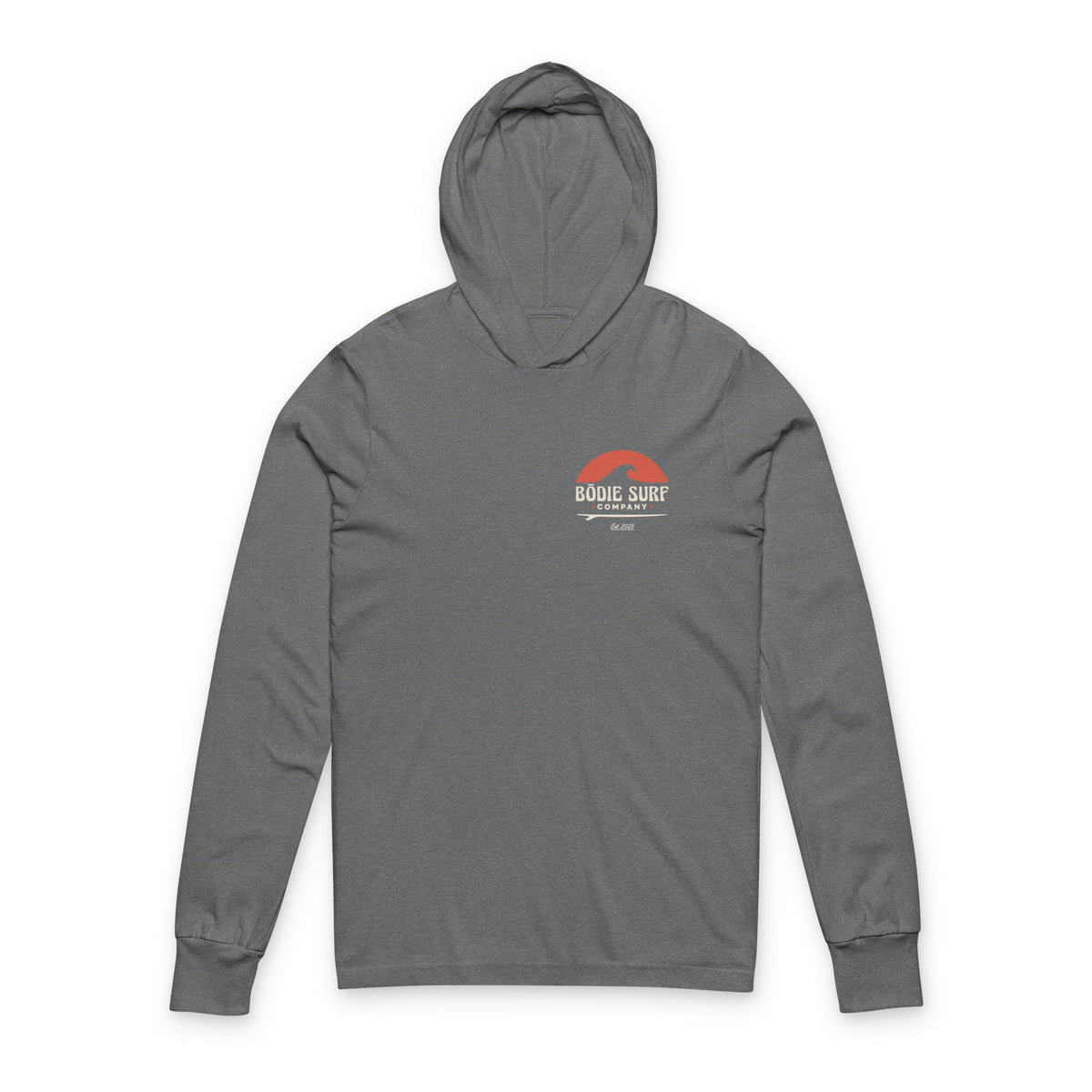 Red Sunset Hooded Long Sleeve Tee
