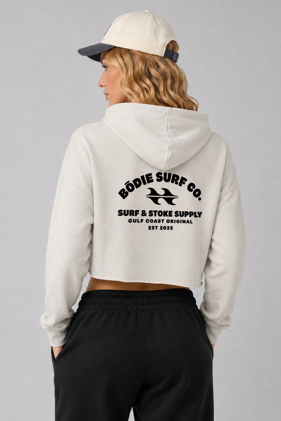 Bōdie Surf and Stoke Cropped Hoodie