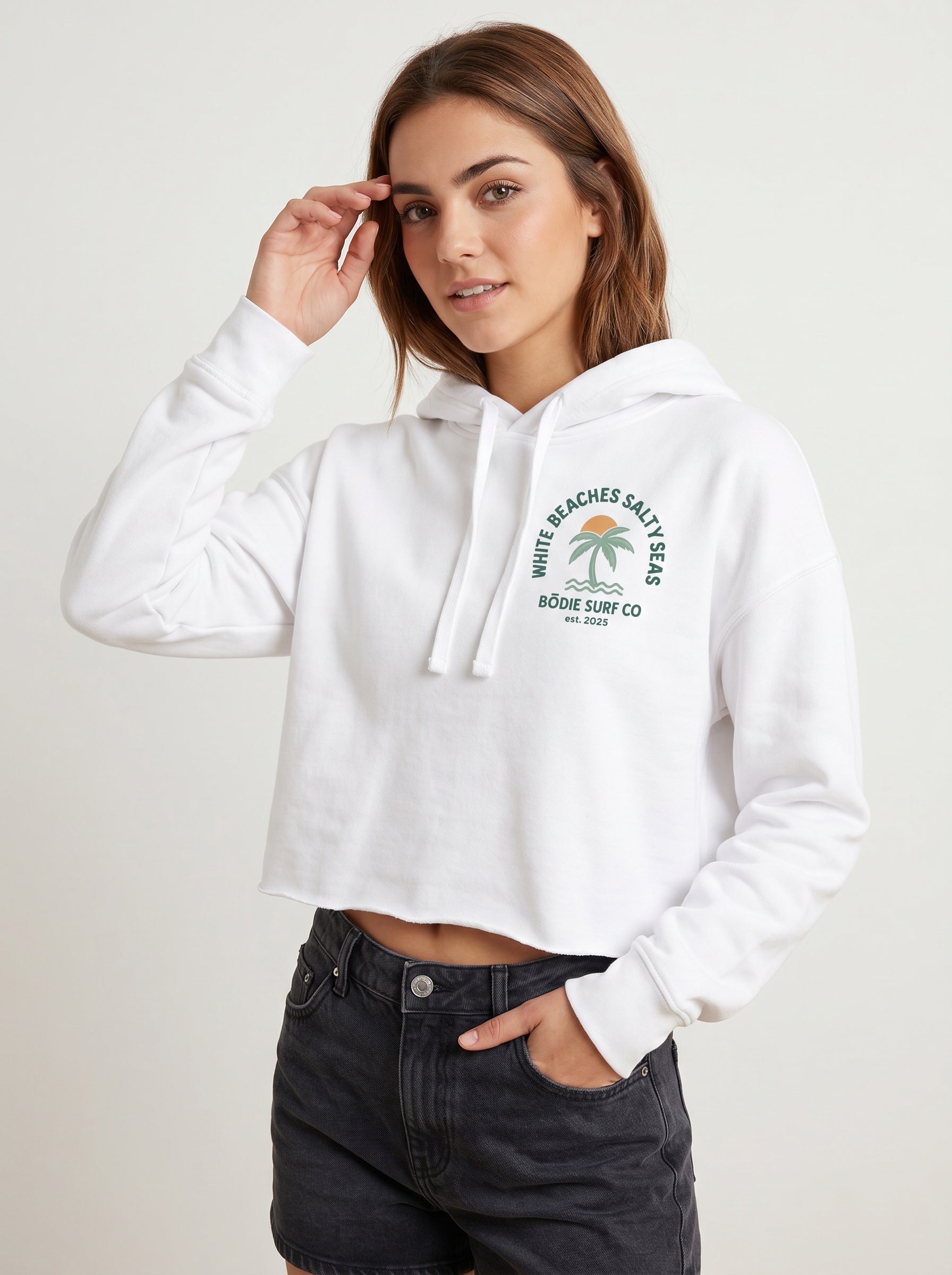 Salty Seas Cropped Hoodie