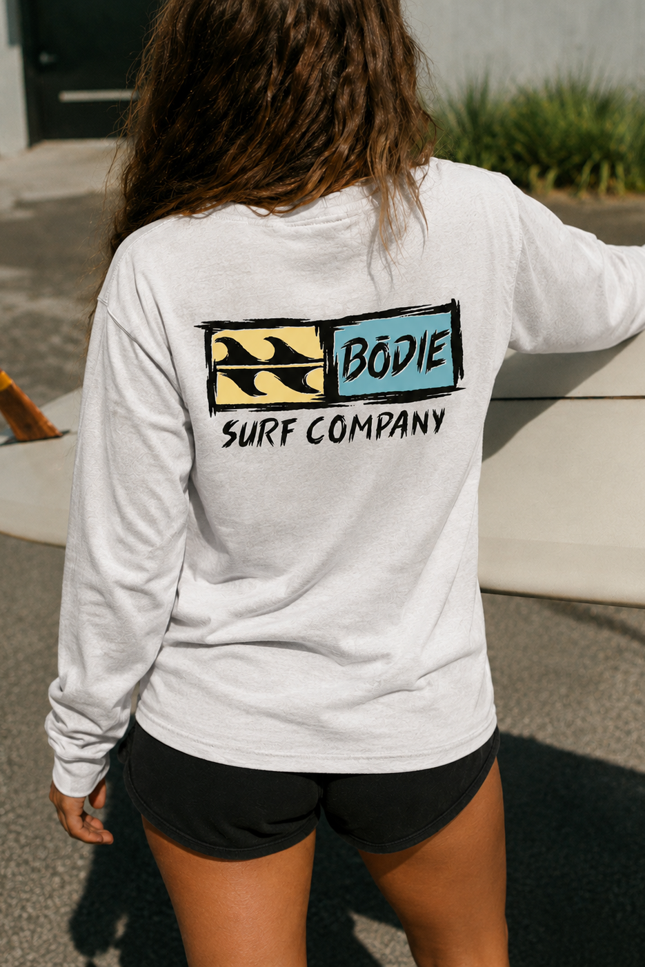 Distressed Logo Long Sleeve Tee