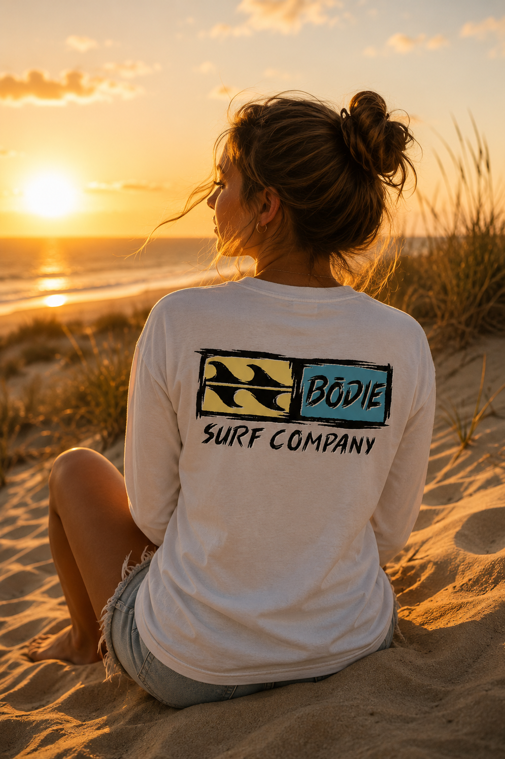 Distressed Logo Long Sleeve Tee