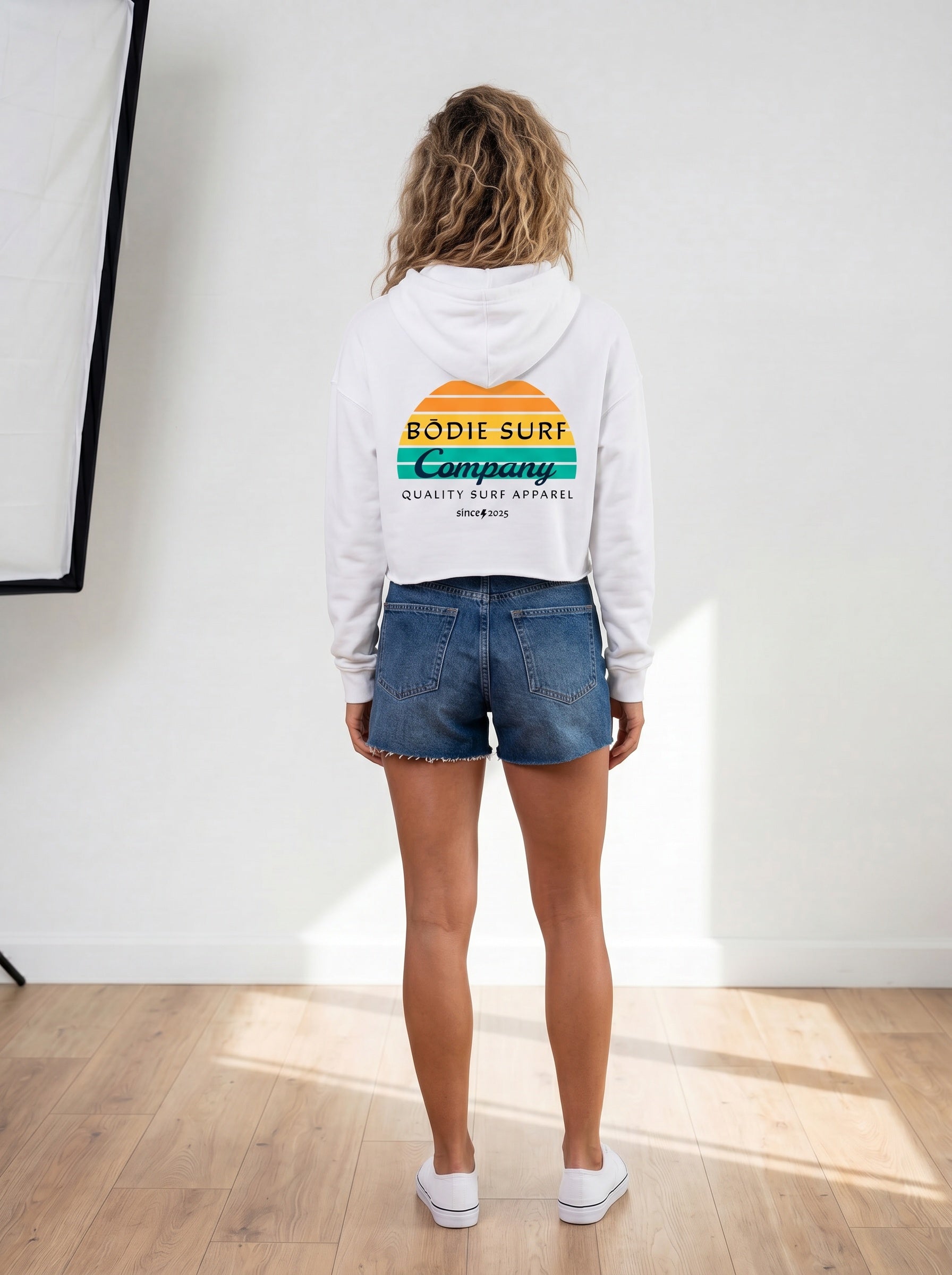 Blue Sunset Cropped Hoodie