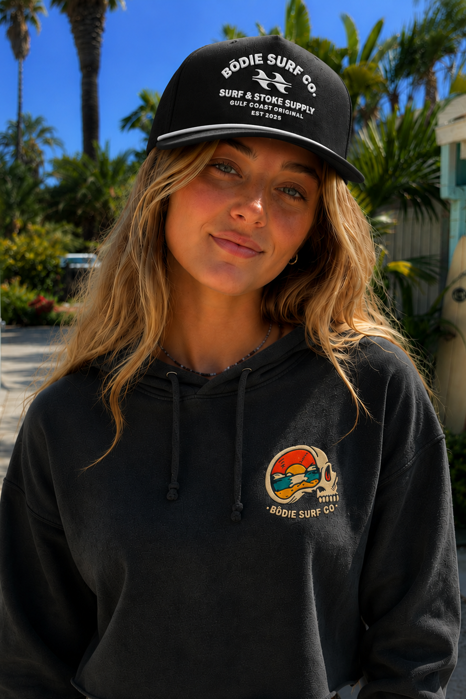 Bōdie Surf & Stoke Embroidered Rope Hat