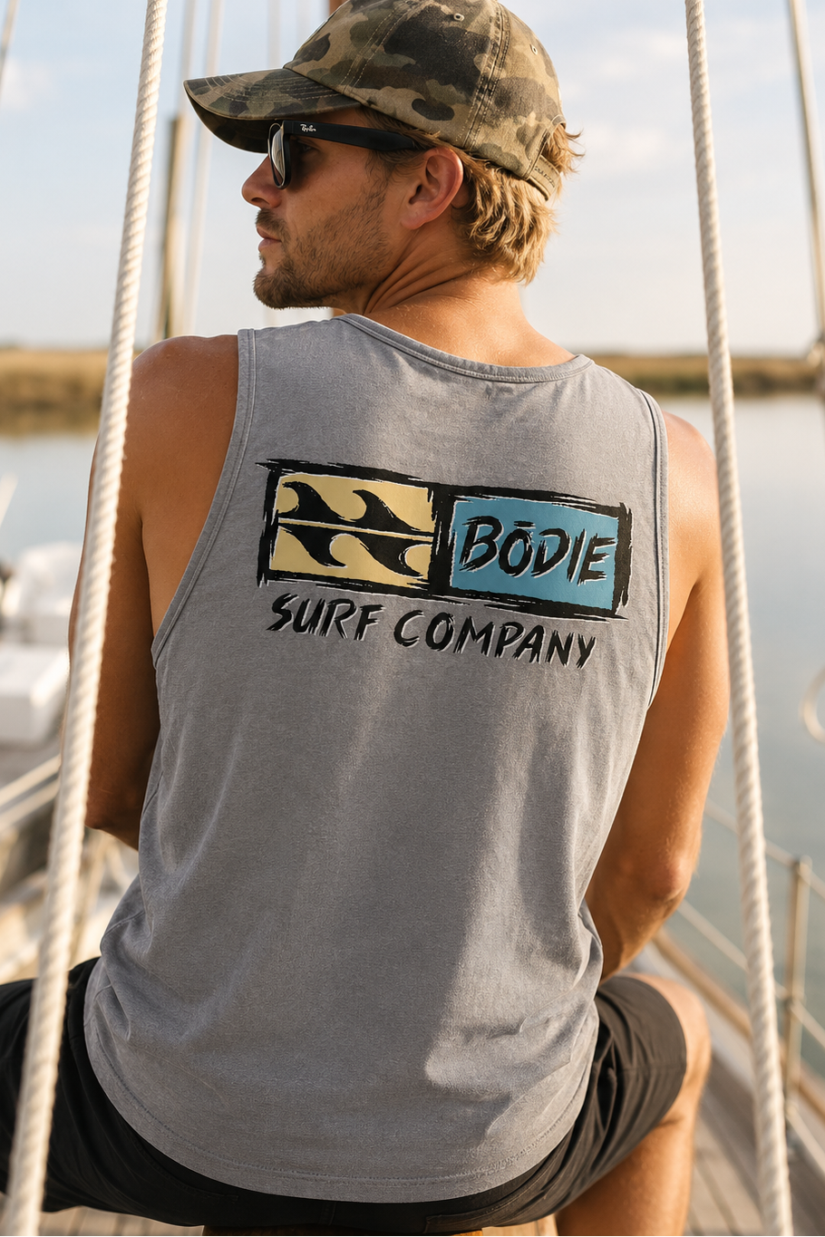Bōdie Distressed Logo Tank