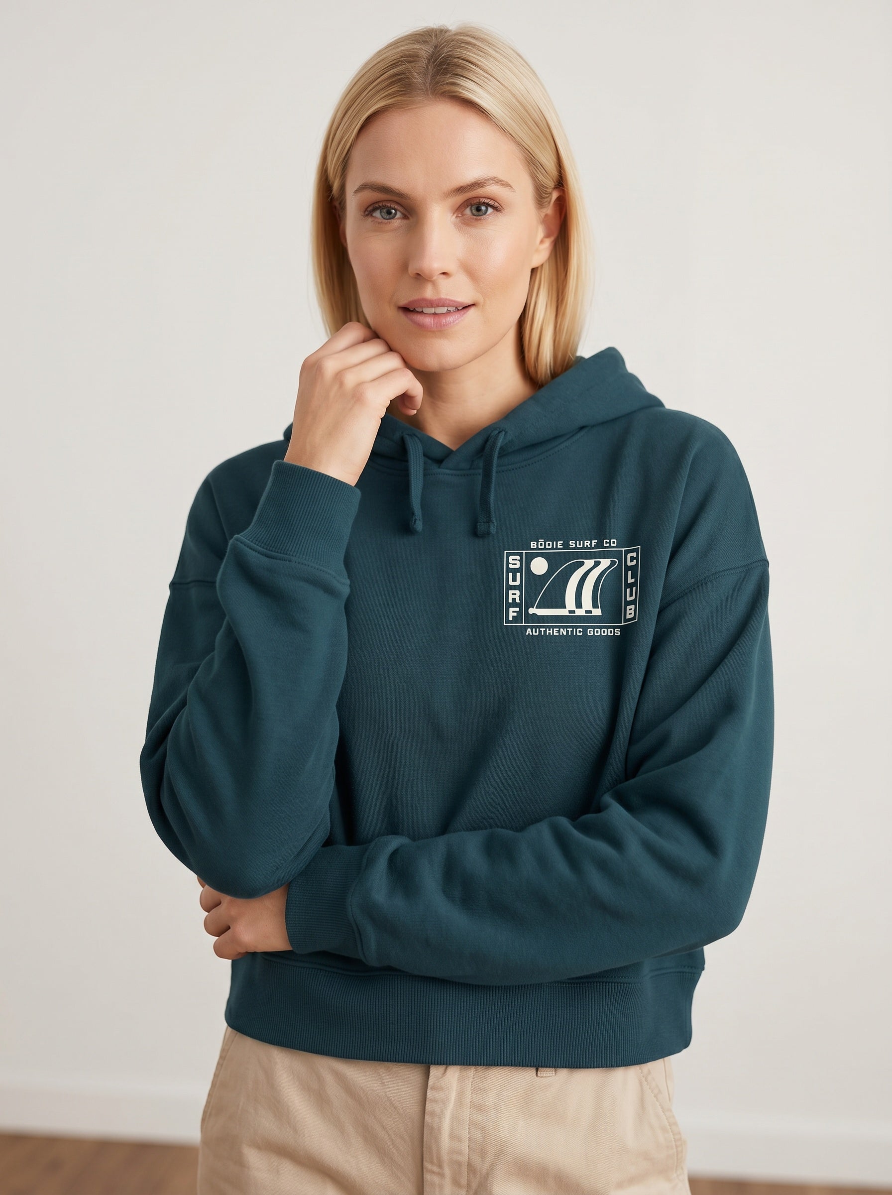 Fins Up Cropped Hoodie