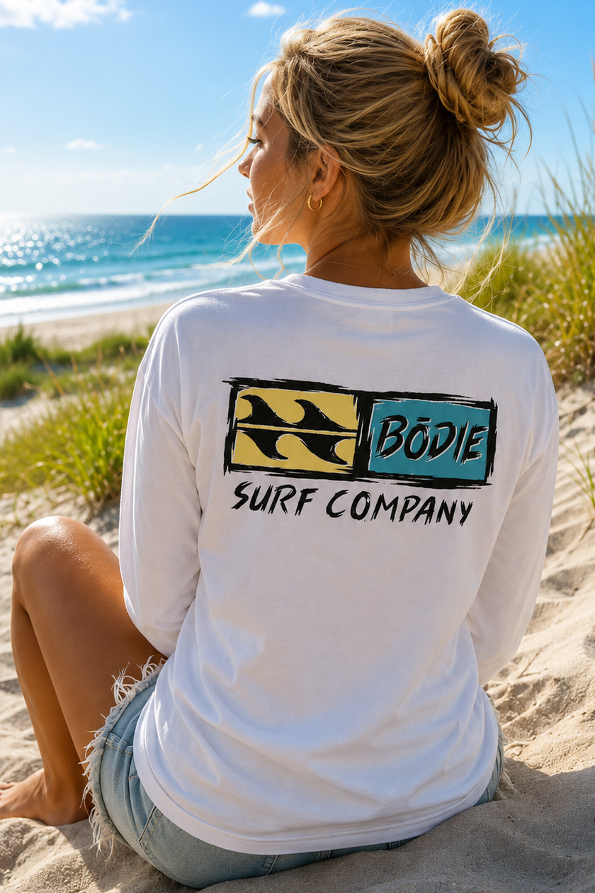 Distressed Logo Long Sleeve Tee