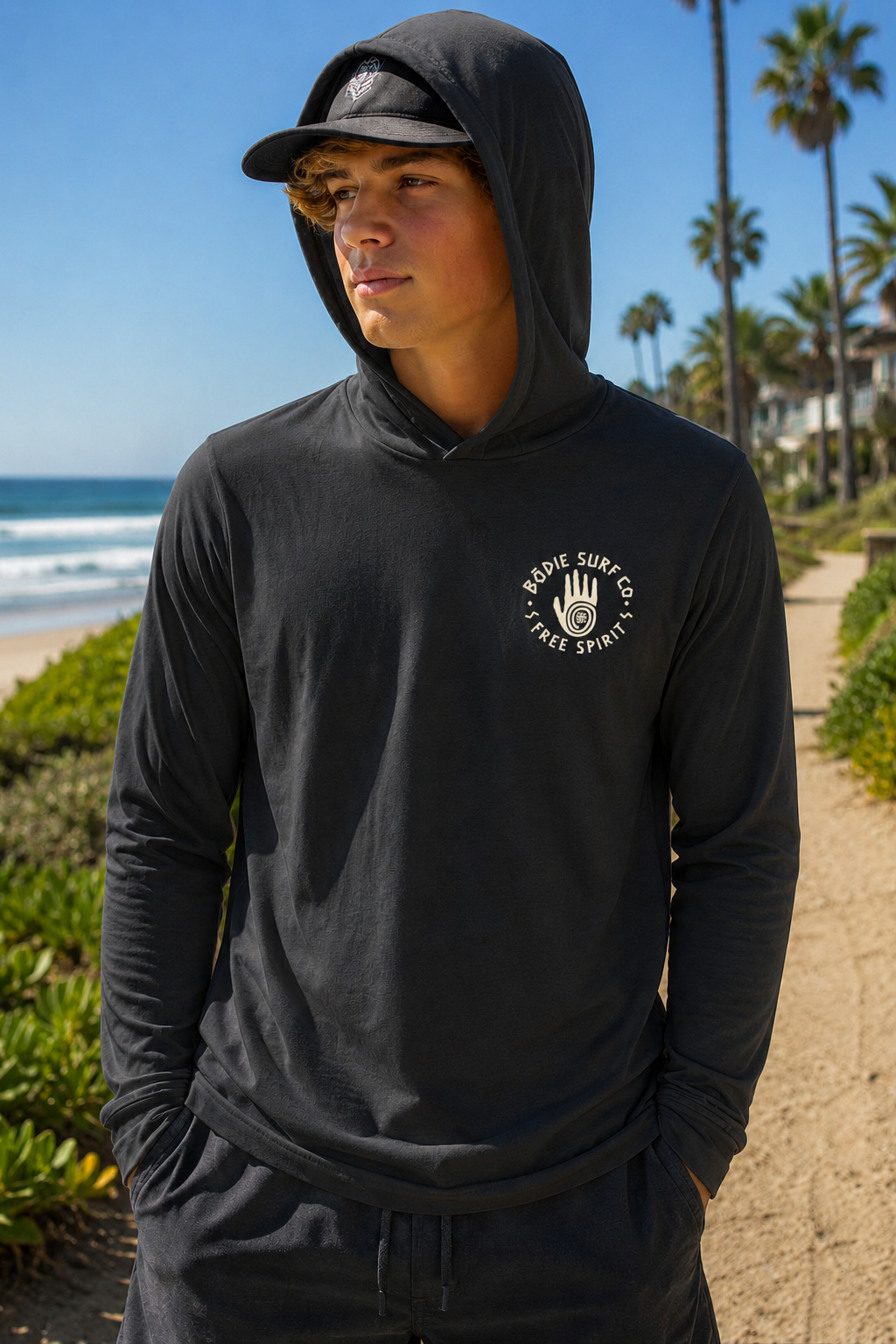Free Spirit Hooded Long Sleeve Tee