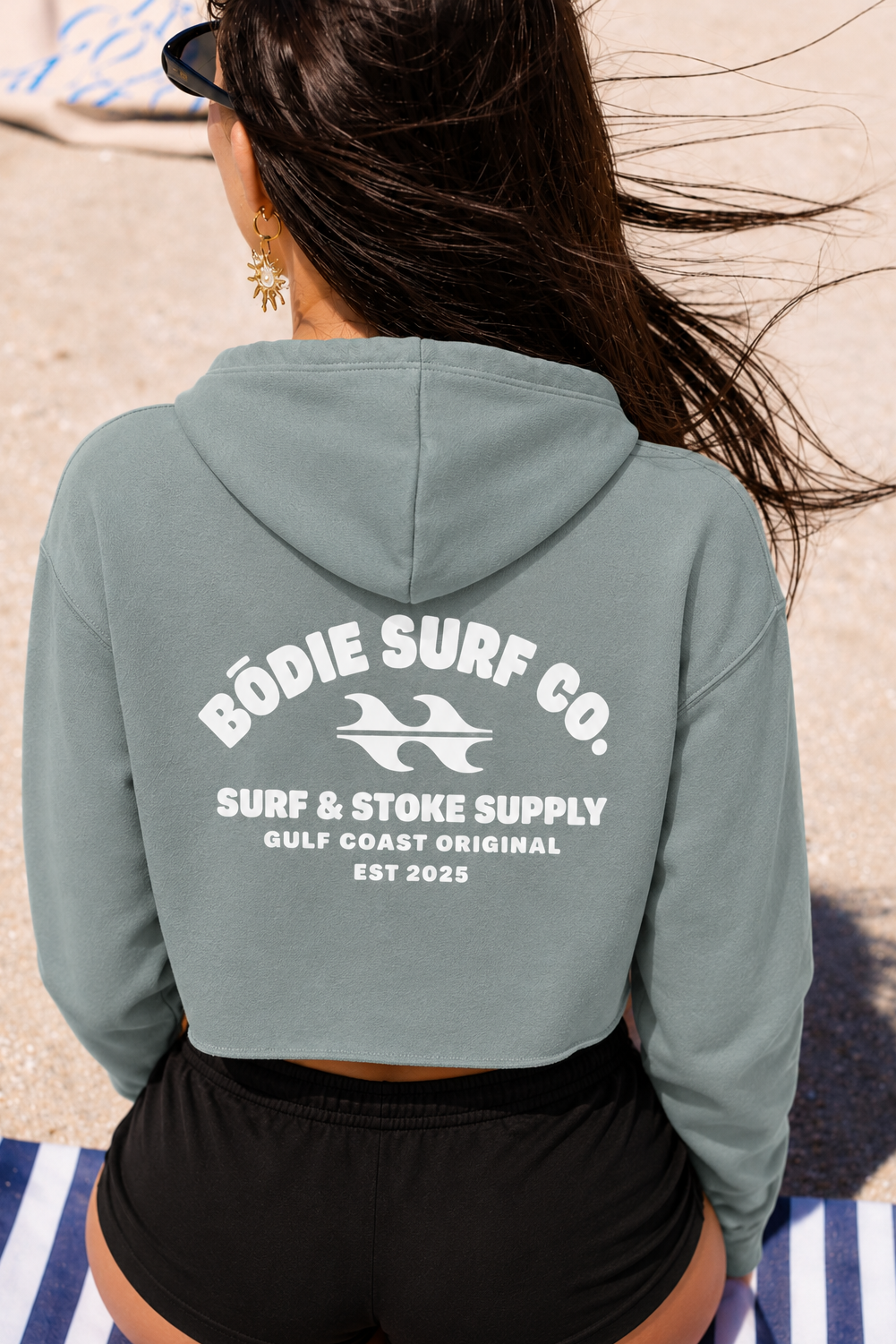 Bōdie Surf and Stoke Cropped Hoodie