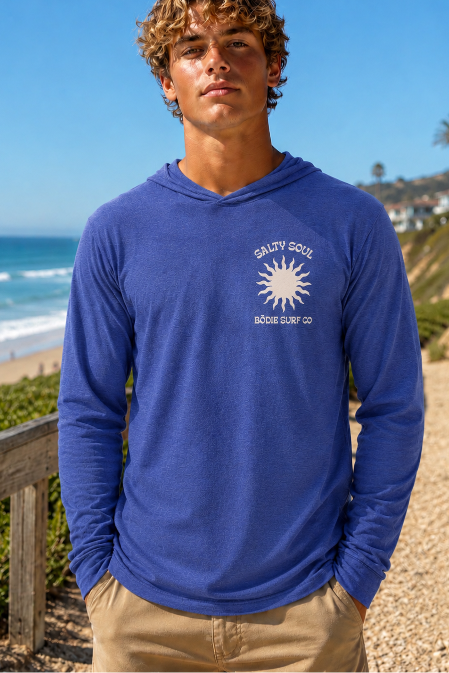 Salty Soul Hooded Long Sleeve Tee