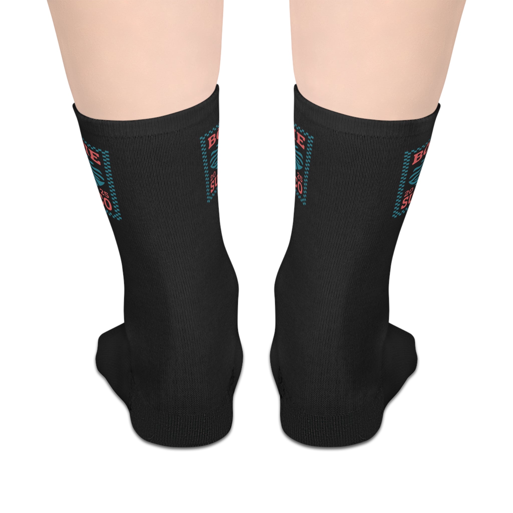 Retro Checkered Mid-Length Socks