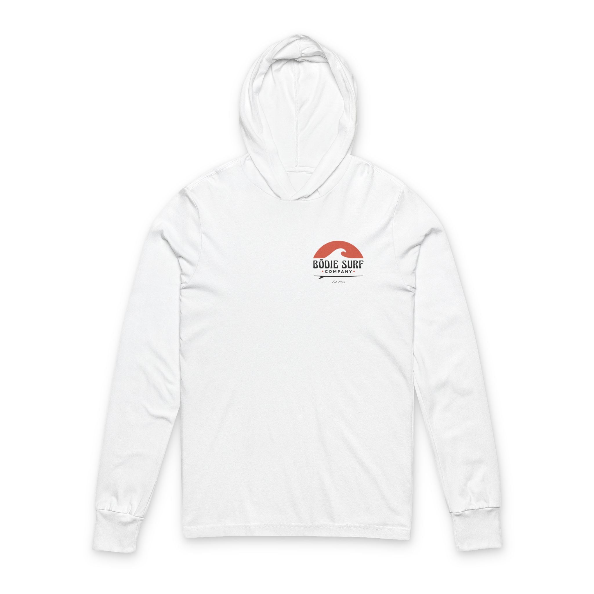 Red Sunset Hooded Long Sleeve Tee
