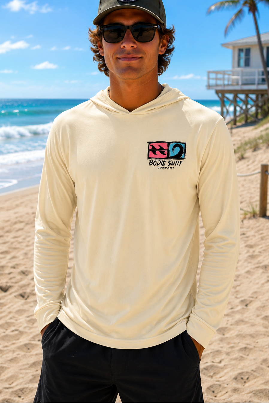 Logo &amp; Wave UPF 50 Sun Shirt