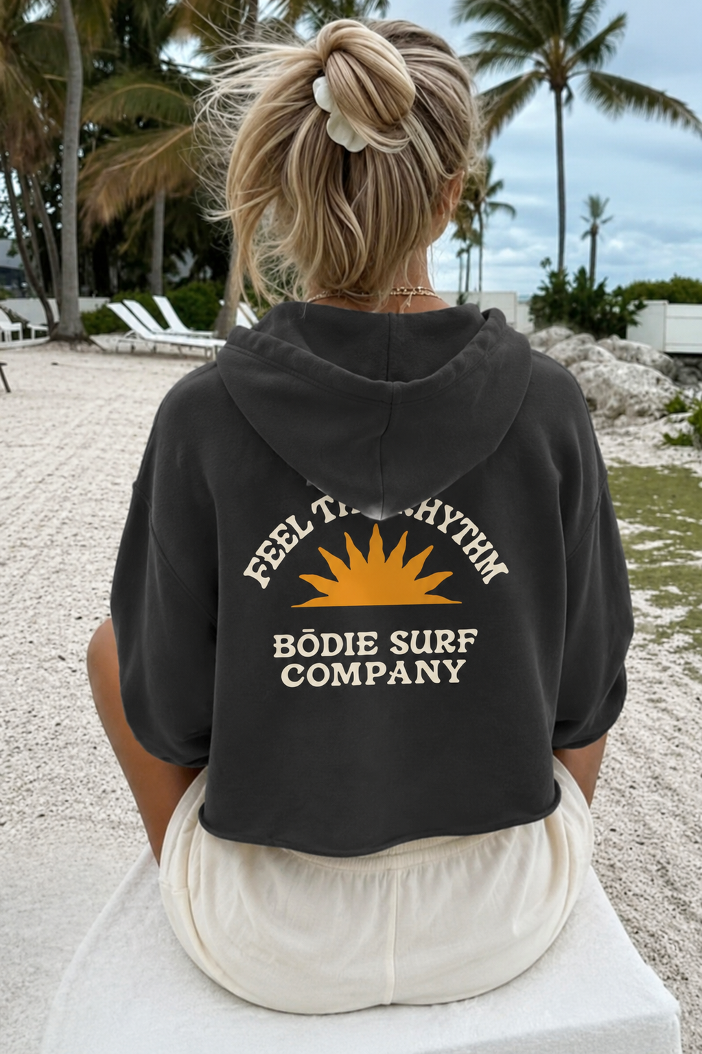 Feel The Rhythm Cropped Hoodie