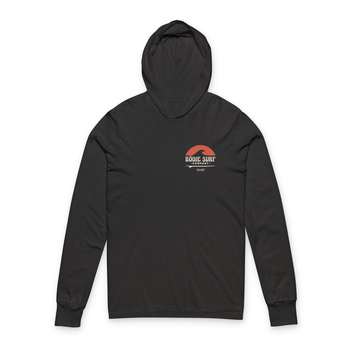 Red Sunset Hooded Long Sleeve Tee