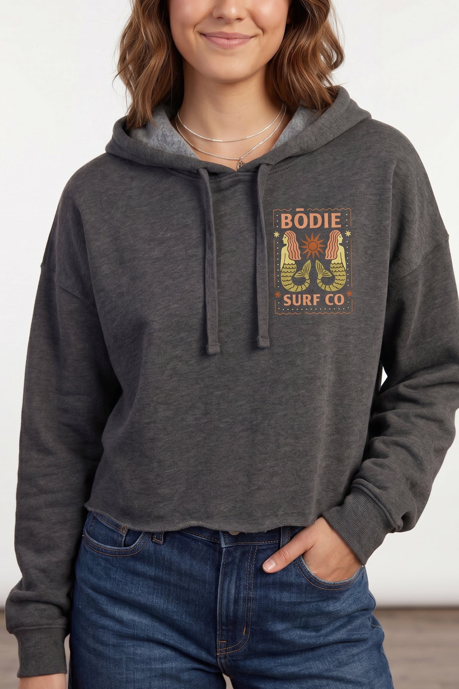 Mermaids Cropped Hoodie