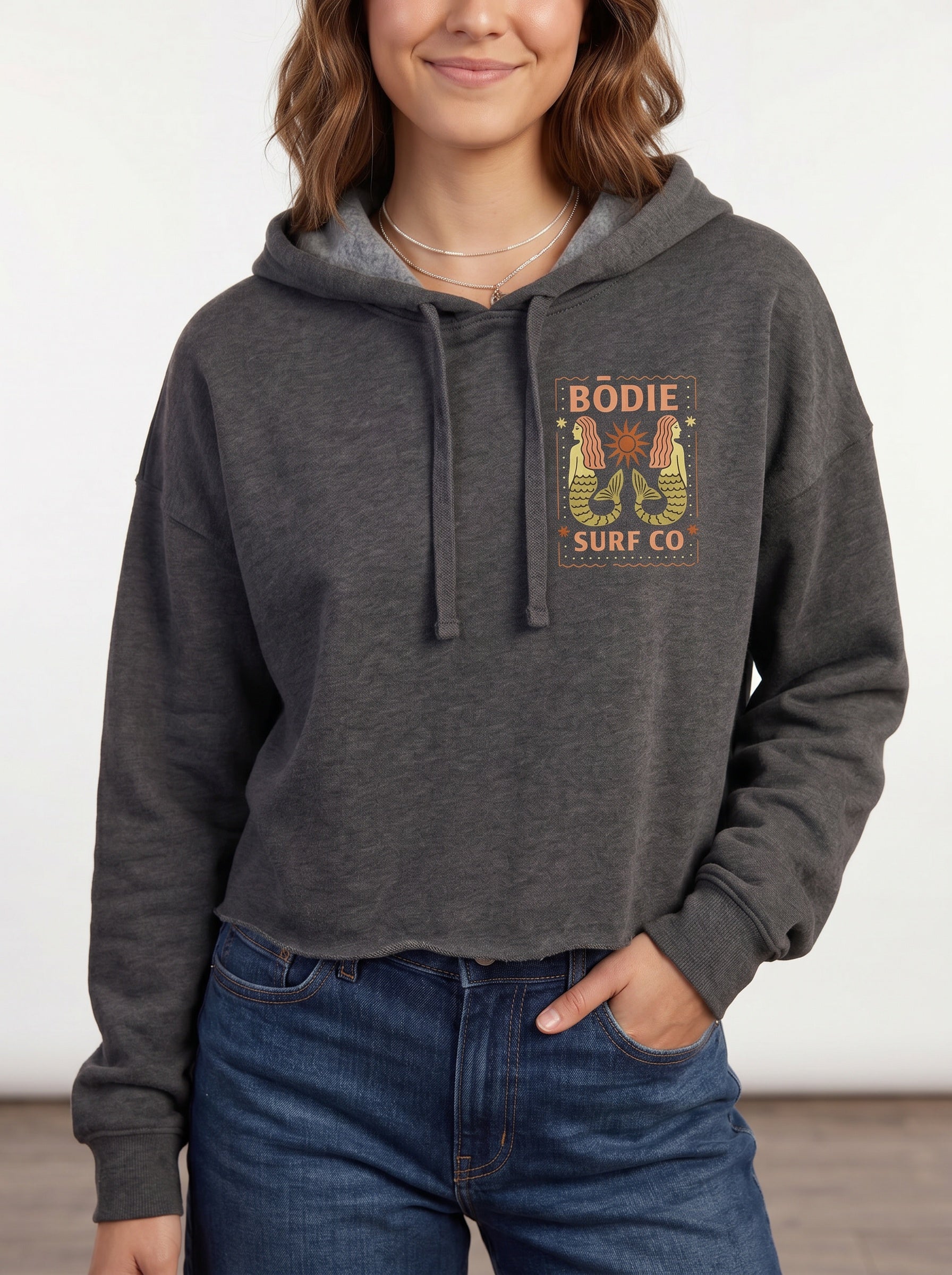 Mermaids Cropped Hoodie