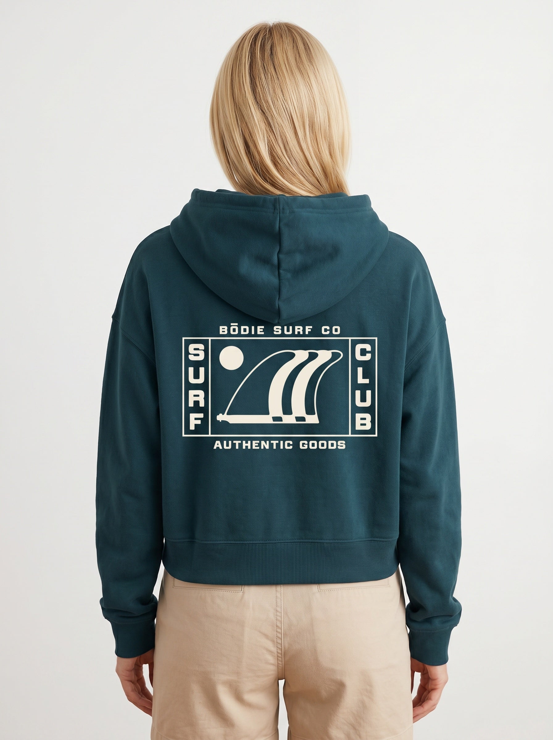 Fins Up Cropped Hoodie