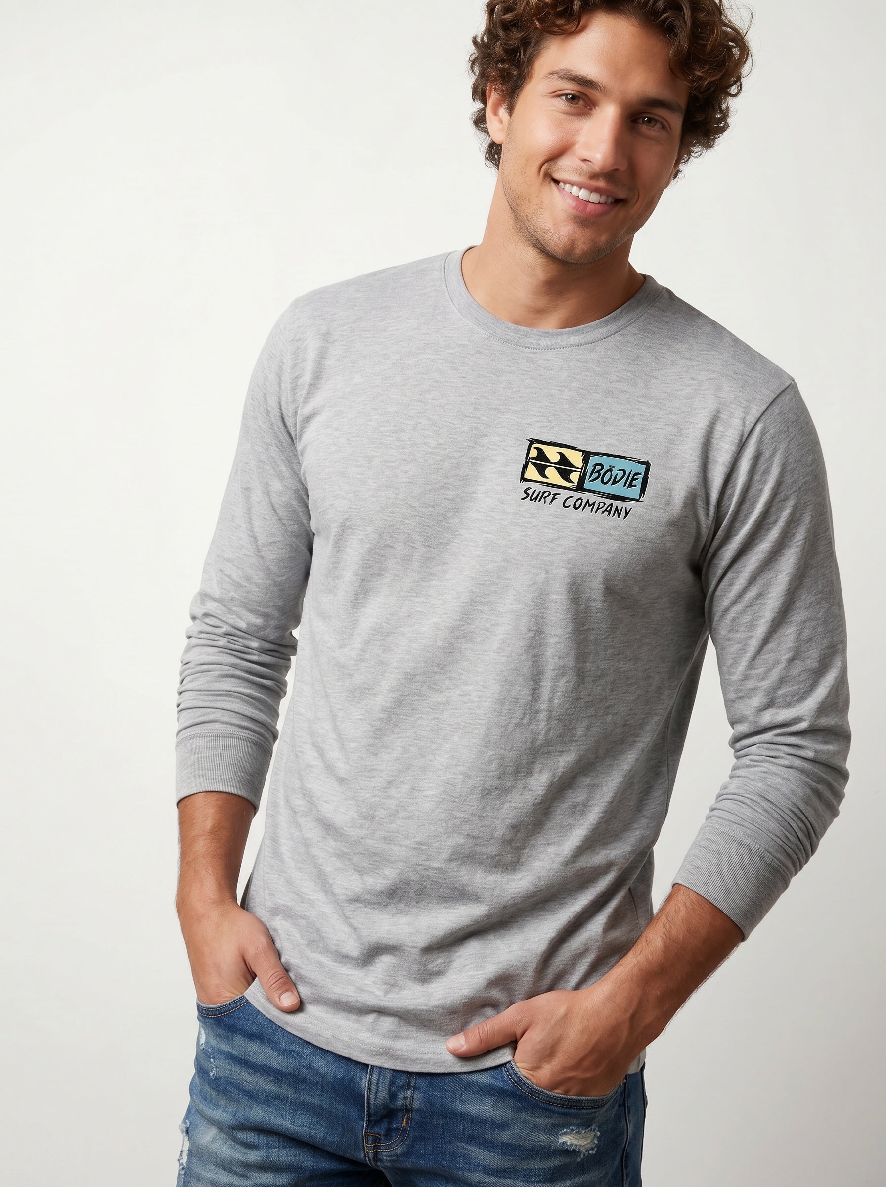 Distressed Logo long sleeve tee
