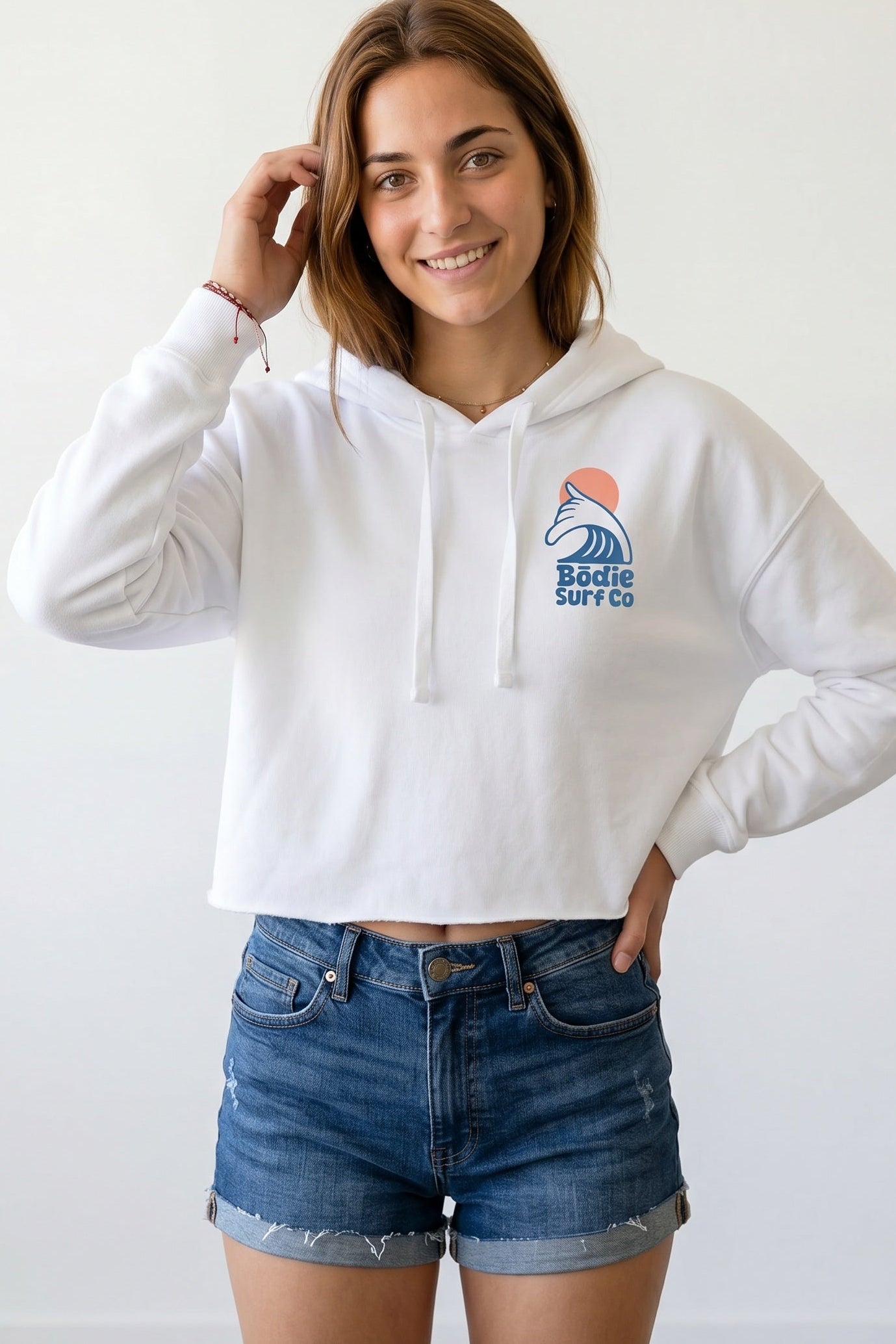 Shaka Cropped Hoodie
