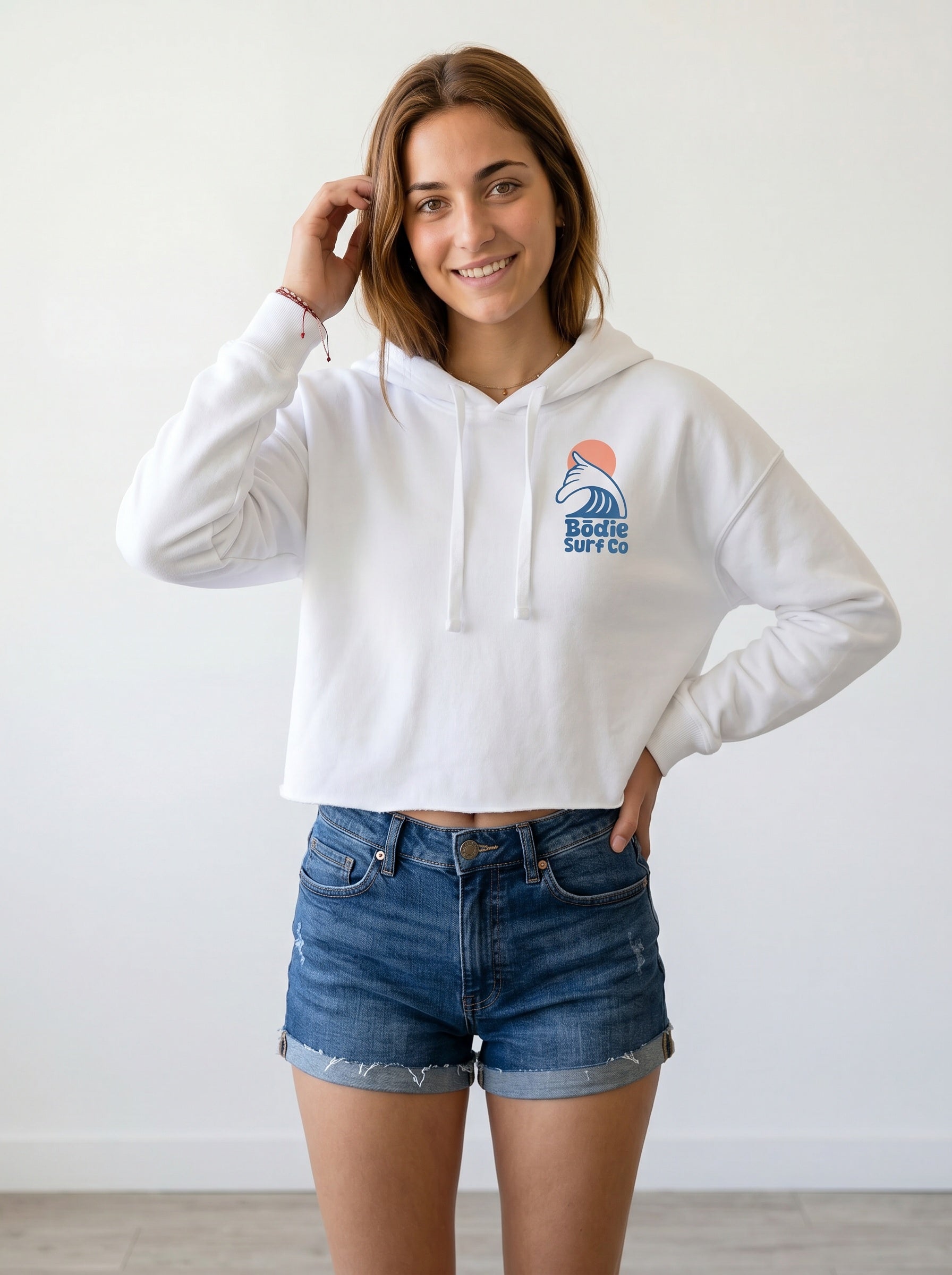 Shaka Cropped Hoodie