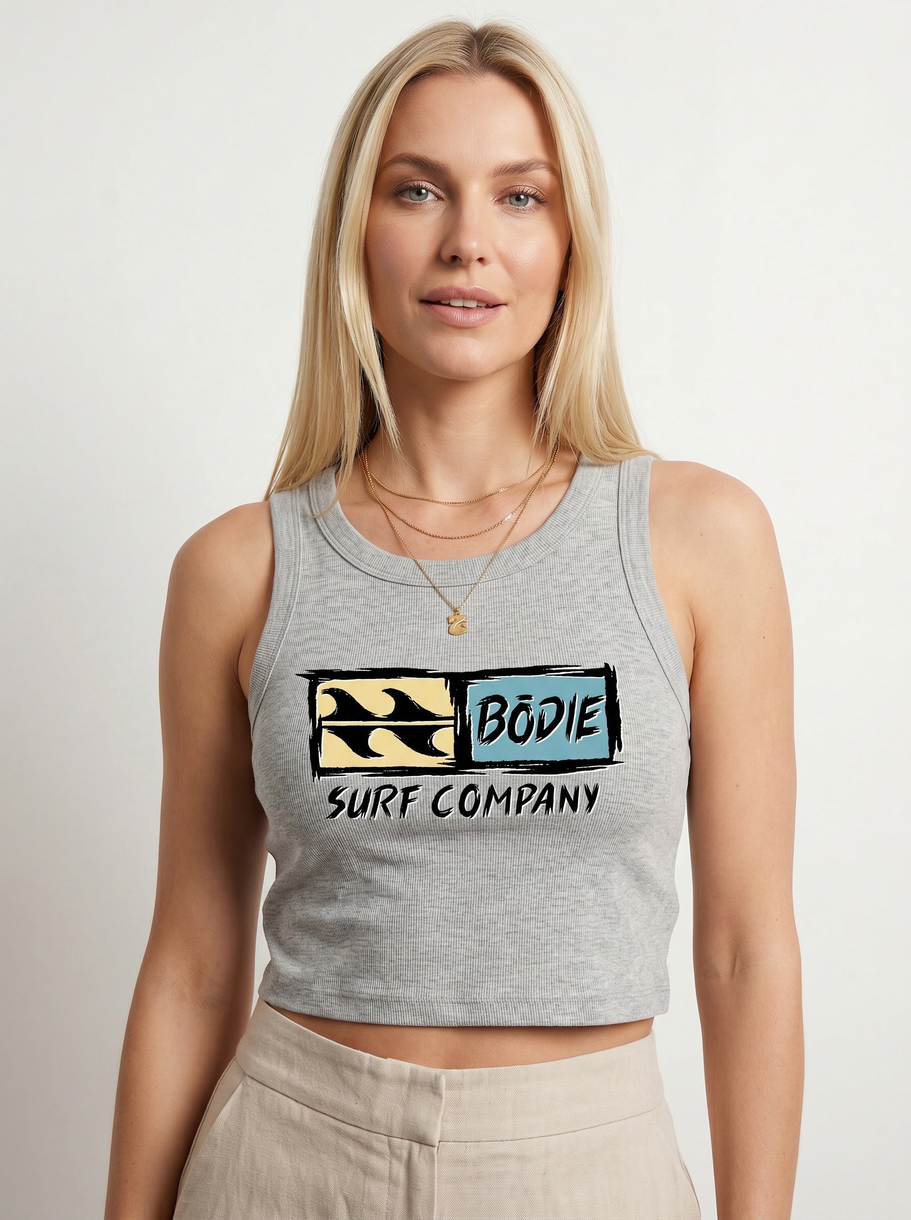 Distressed Logo Womens Tank Top