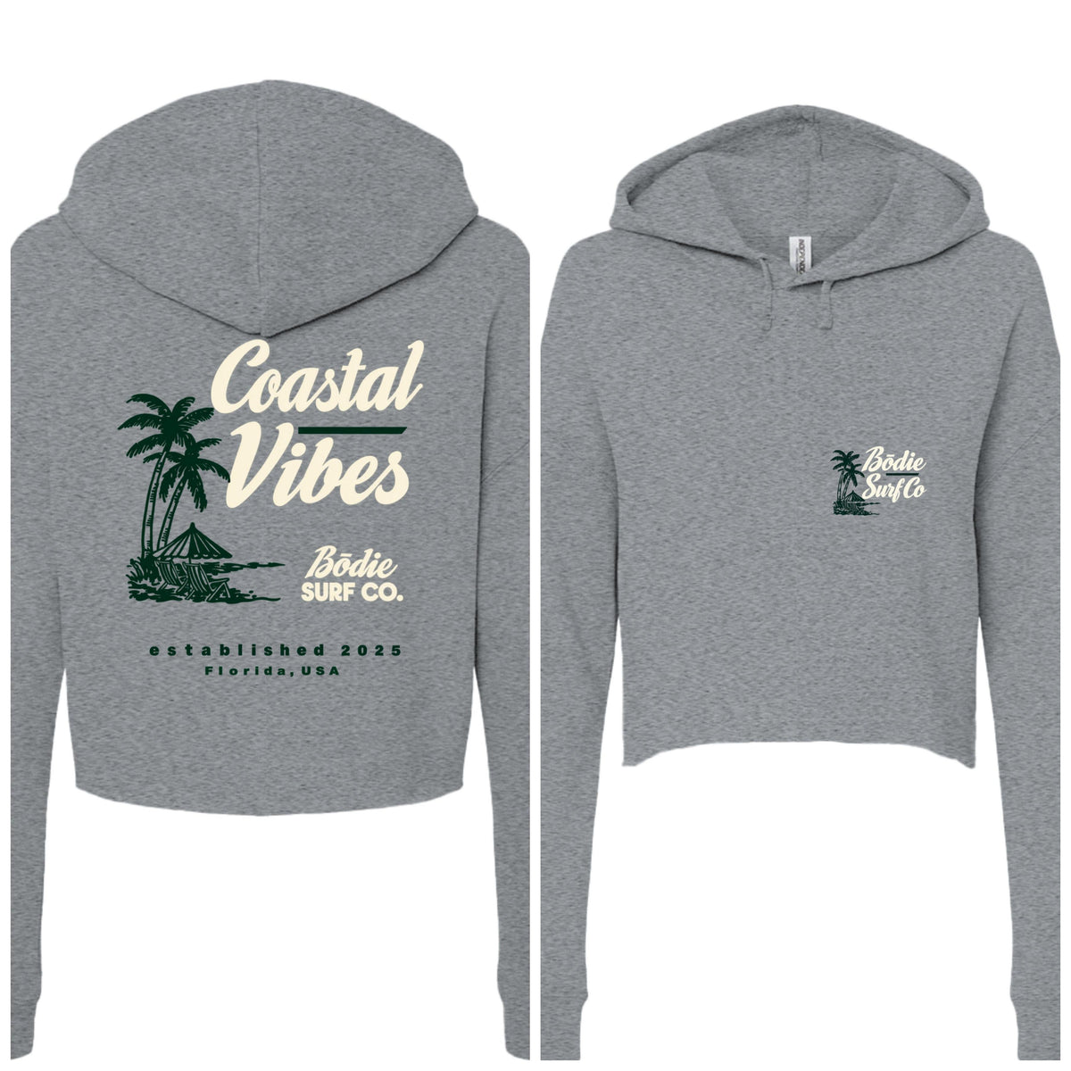 Coastal Vibes Cropped Hoodie