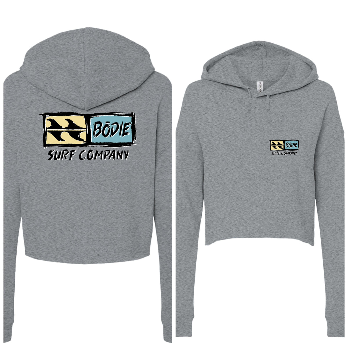 Distressed Logo Cropped Hoodie